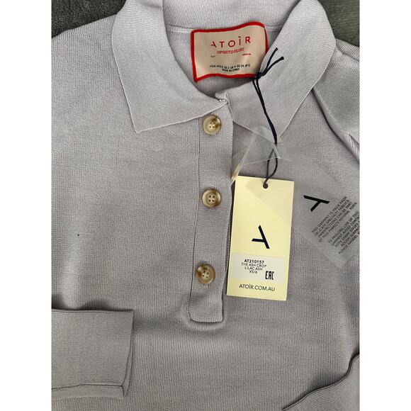 Atoir Sports Club The Ash Crop Sweater XS/6 Tennis Preppy Old Money NWT - Picture 7 of 7